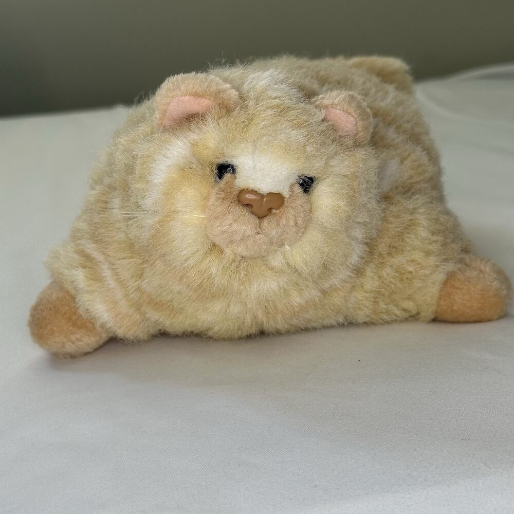 VTG Incredible Petables Fat Orange Tabby Cat Plush Stuffed Animal Blue Eyes 7.5”